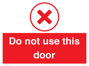 Do not use this door